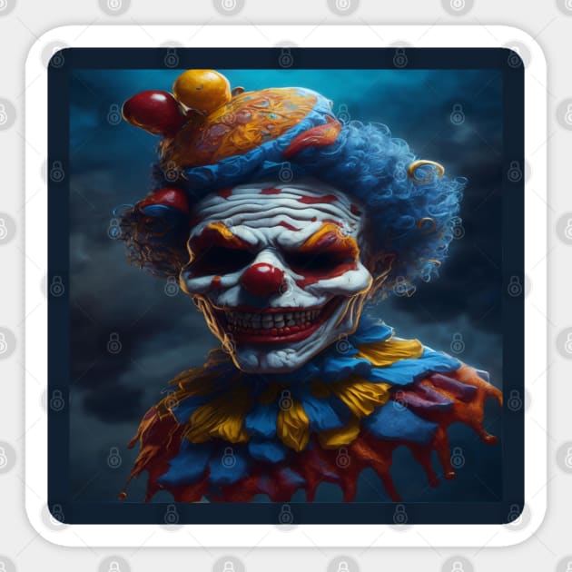 killer clown Sticker by sukhendu.12